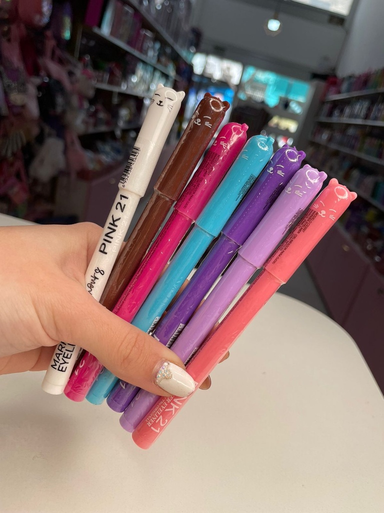 Delineadores de colores gatito