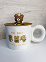 Taza oso abeja c/tapa