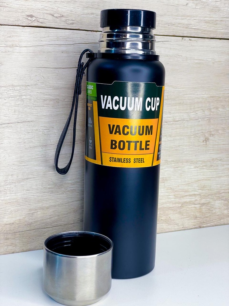 Botella termica + vaso frio / calor vacum