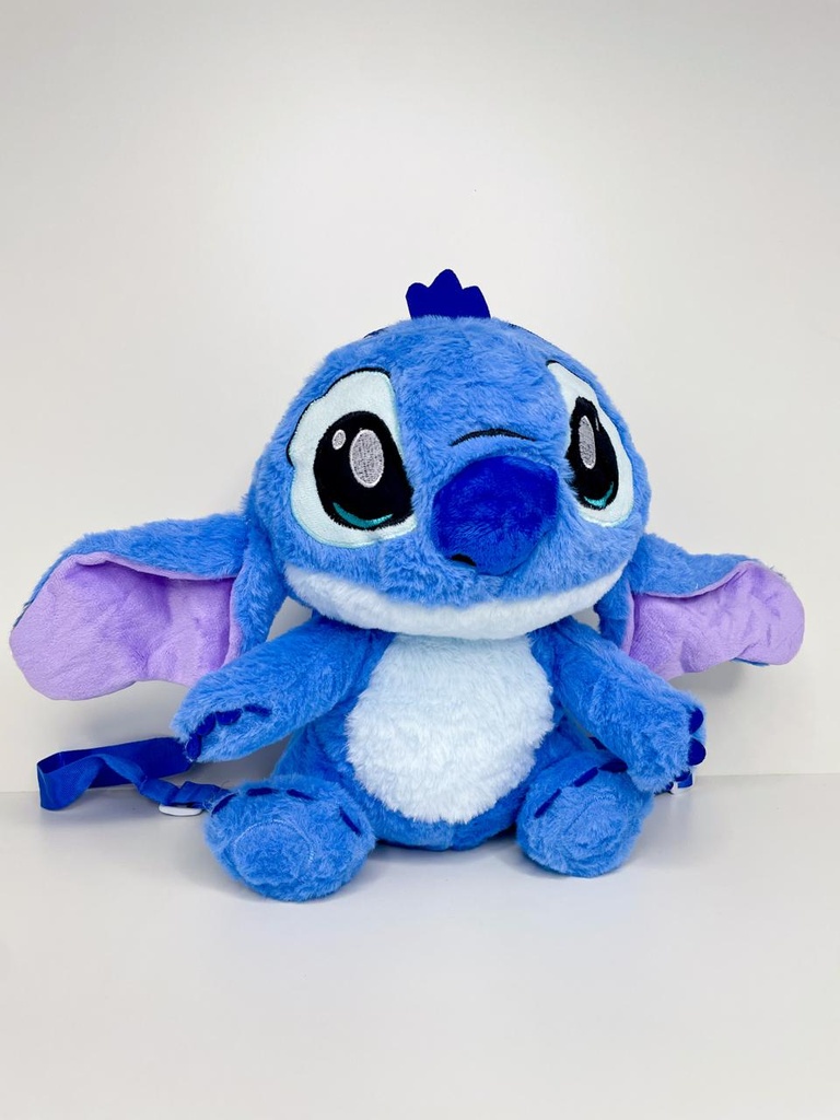 Mochila peluche stitch ojos celestes