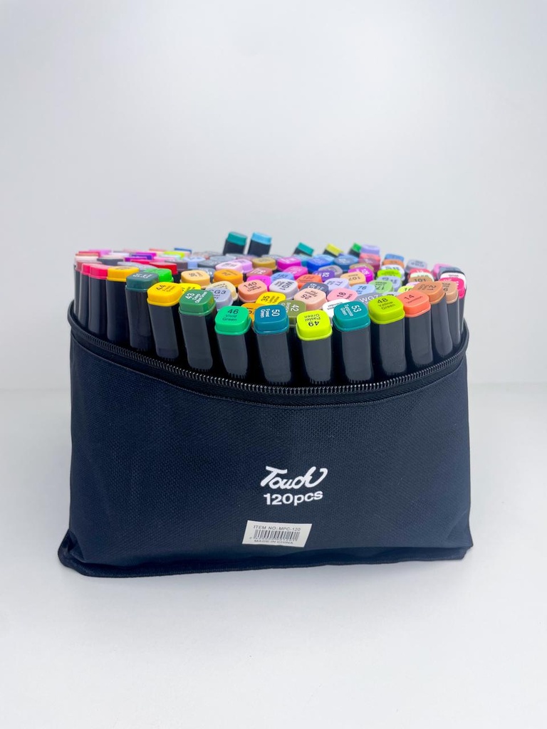 Fibras doble punta con estuche x120 unidades