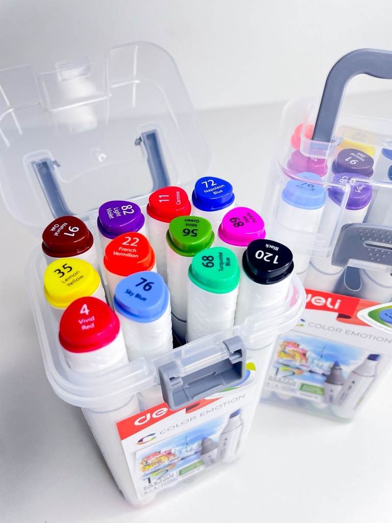 Marcadores deli doble punta x12