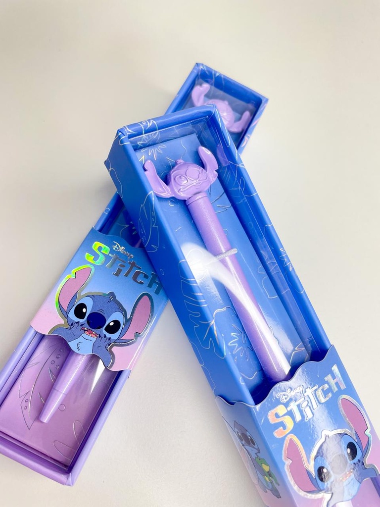 Lapicera boligrafo en cajita stitch