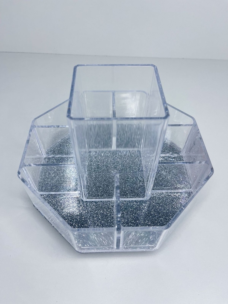 Portacosmetico acrilico grande giratorio 18cm