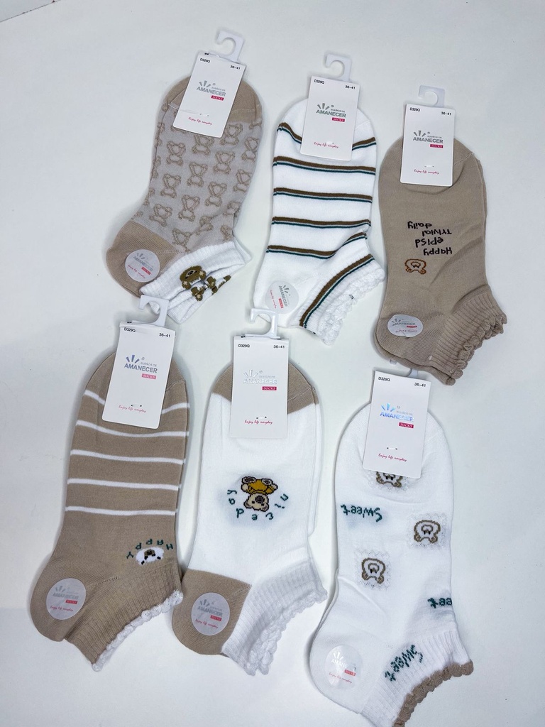 Pack medias osito beige x12