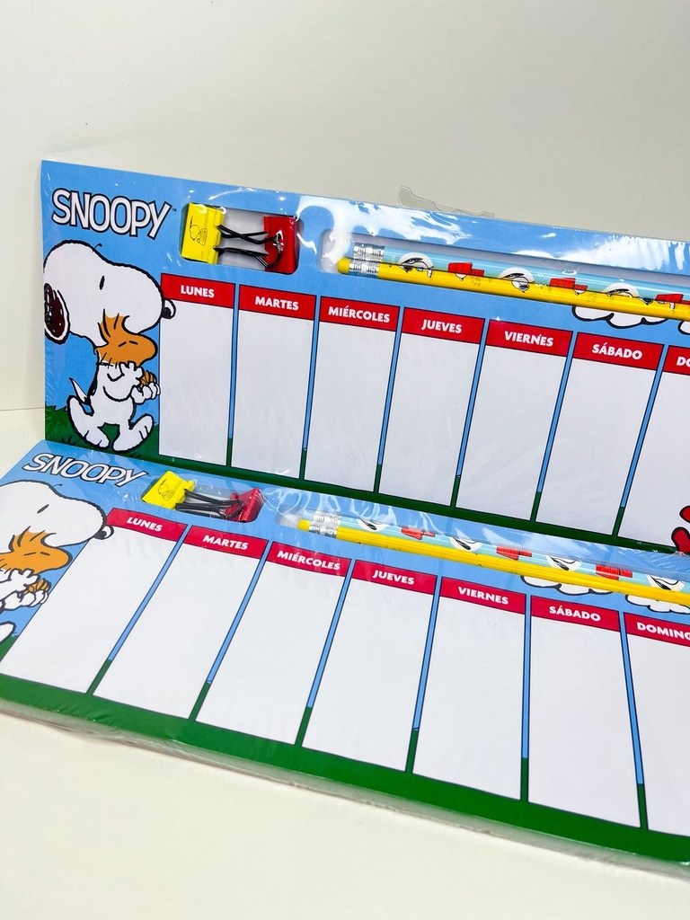 Planner semanal snoopy