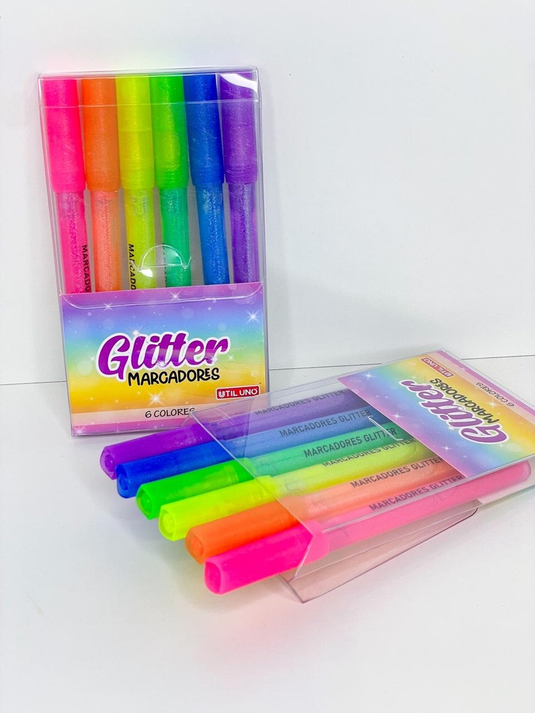 Marcadores glitter x6
