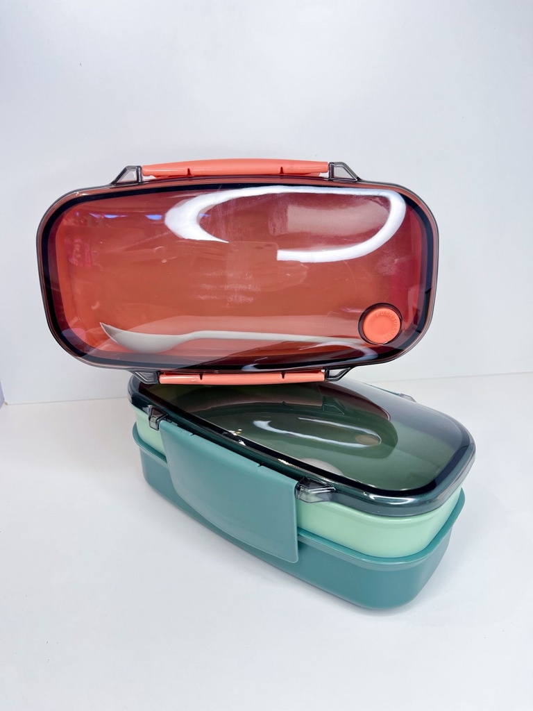Lunchera plastica dos compartimientos