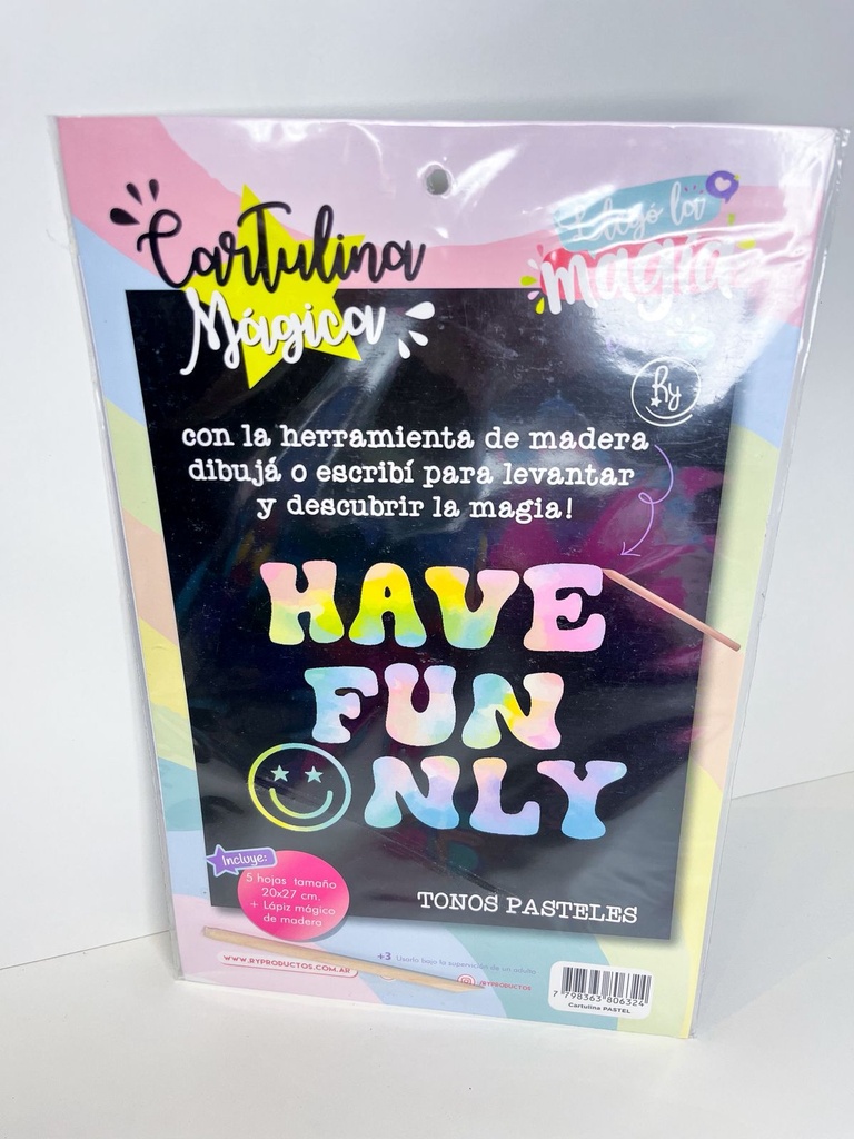 Cartulina magica colores pasteles 20x28