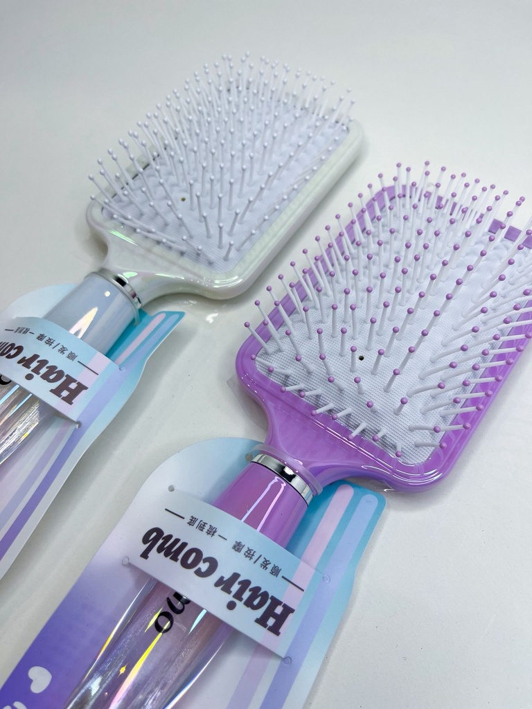 Cepillo de pelo rectangular tornasolado