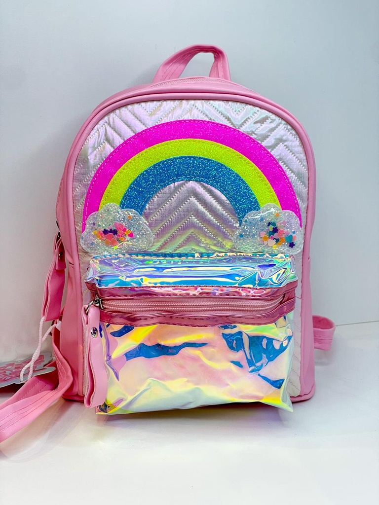 Mochila infantil arcoíris trendy