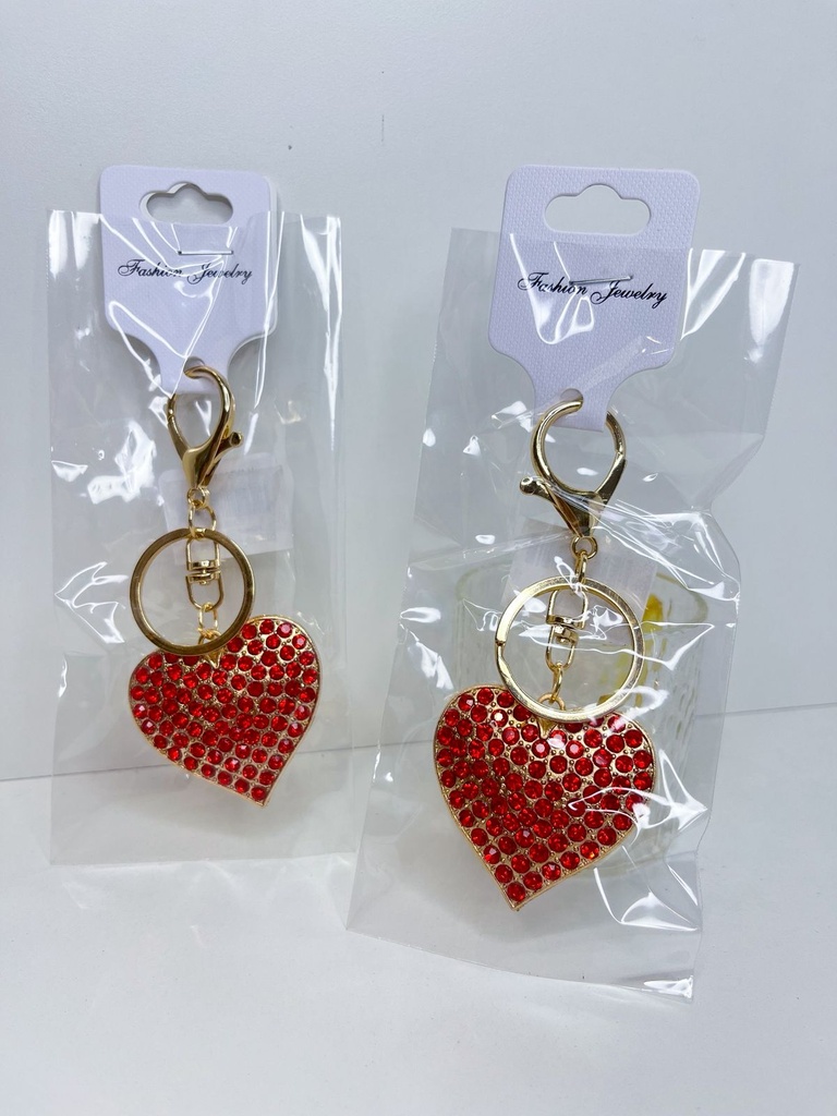 Llavero corazon strass