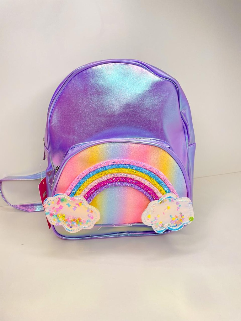 Mochila infantil con diseño de arcoíris trendy
