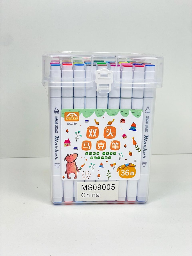 Fibras finas doble punta x36