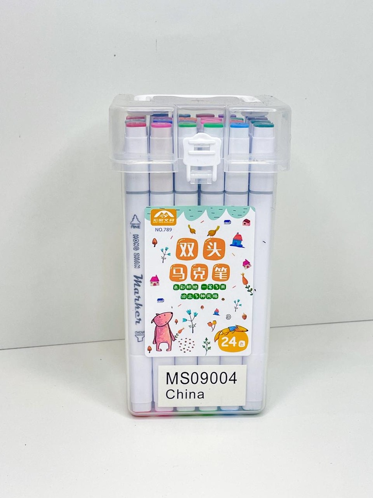 Fibras finas doble punta x24