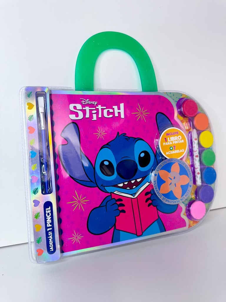 Libro para colorear c/acuarelas stitch