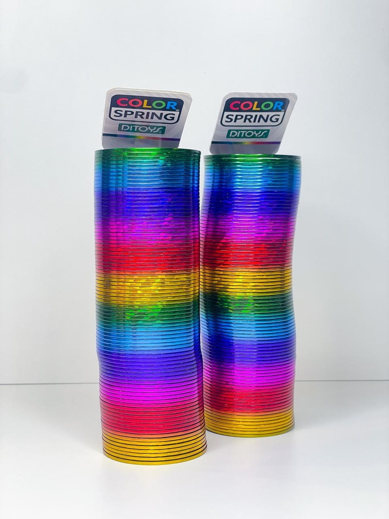 Resorte arcoiris metalizado ditoys