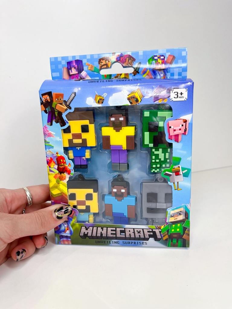 Muñeco minecraft x6