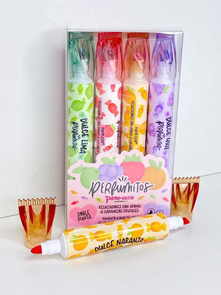 Resaltador perfumitos frutales x4