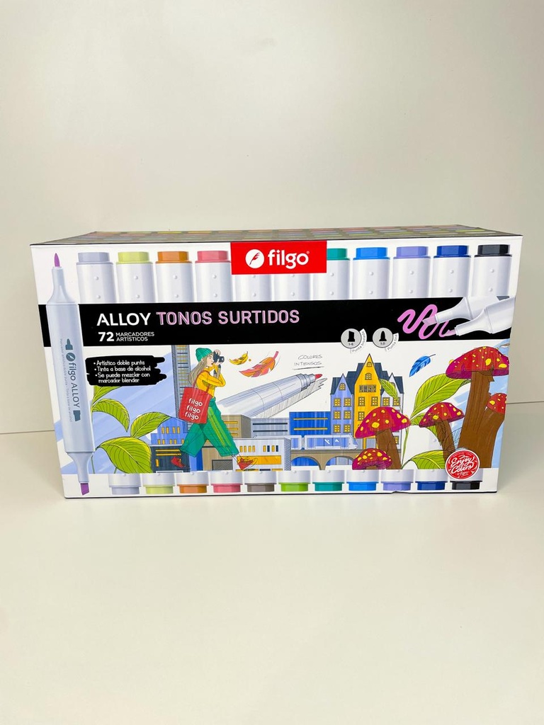 Set marcadores doble punta filgo x72