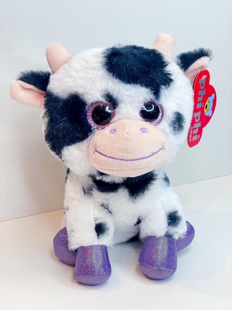 Peluche vaca con brillo 20cm
