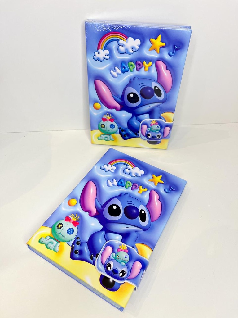 Libreta stitch con solapa iman