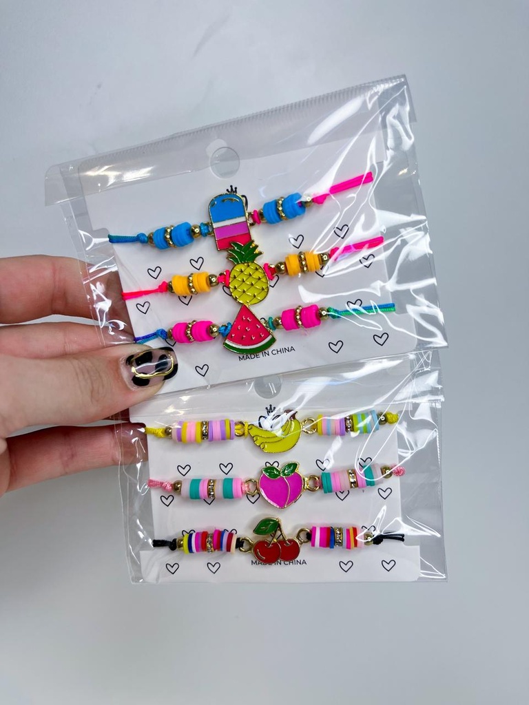 Set pulseras infantiles colores