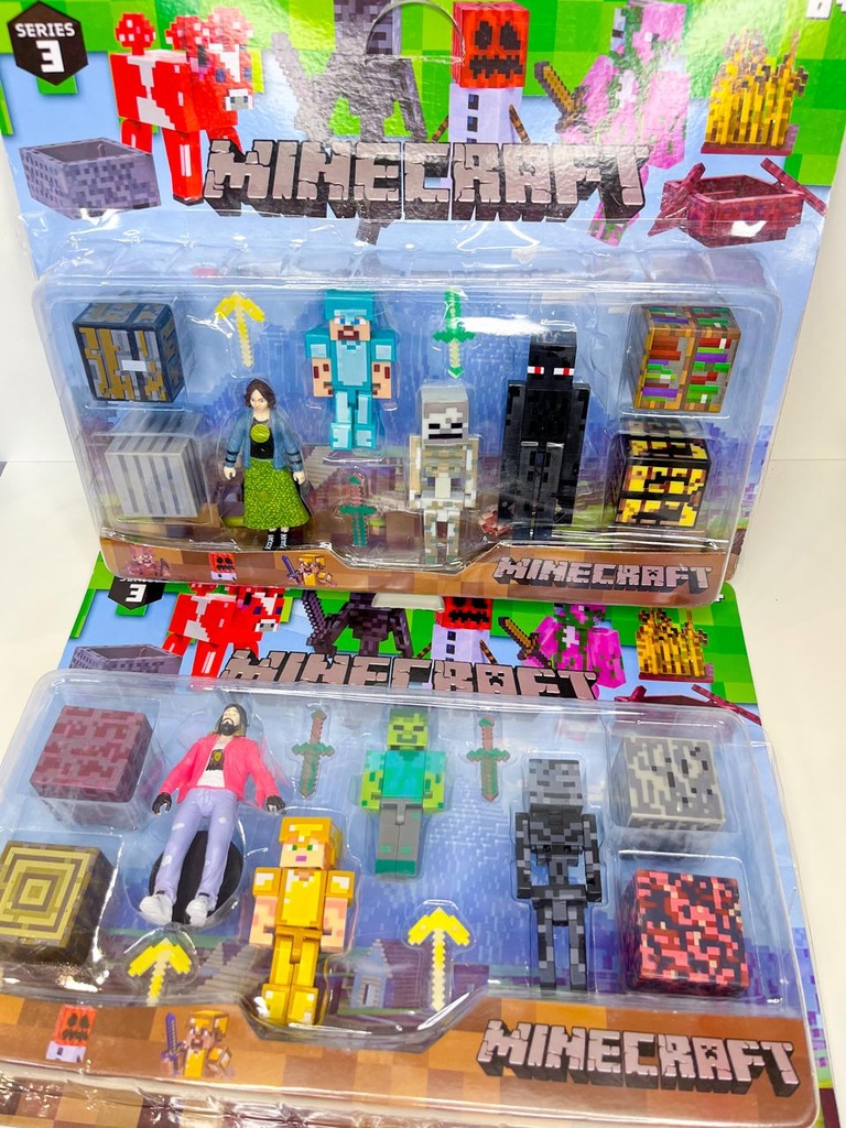 Muñeco minecraft x8 piezas