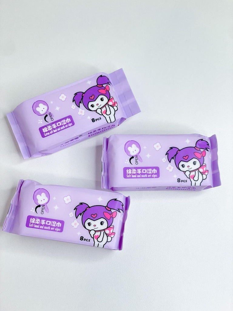 Toallitas húmedas para manos y boca kuromi