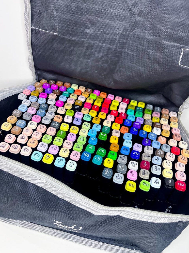 Fibras doble punta con estuche x204 unidades