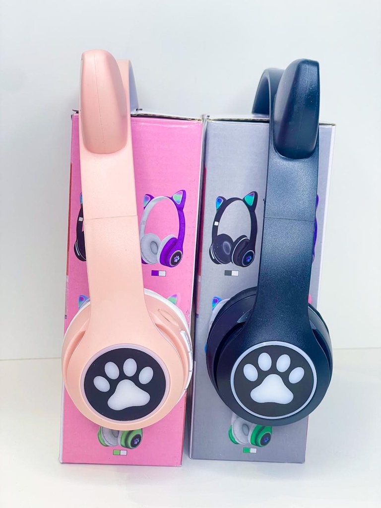 Auricular gatito con luz