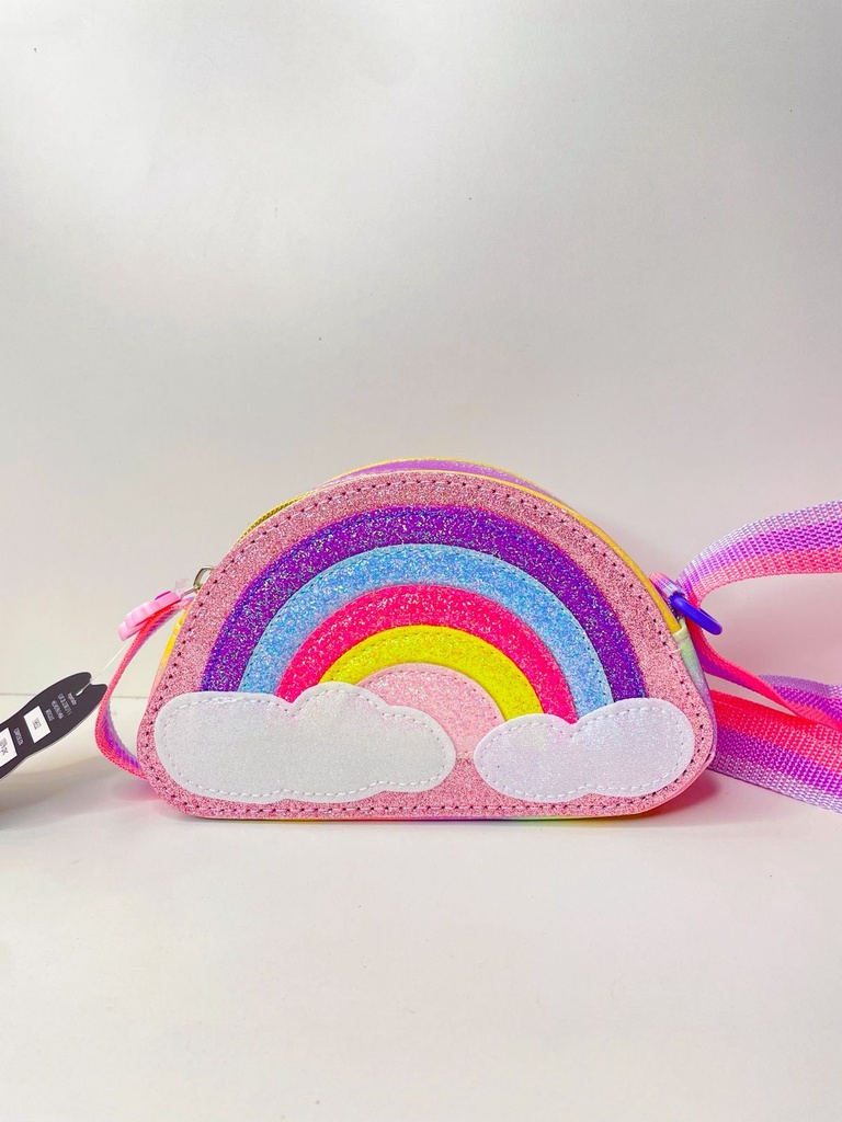 Cartera bandolera con diseño de arcoíris