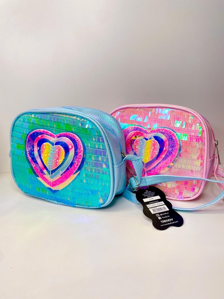 Cartera con brillos corazon