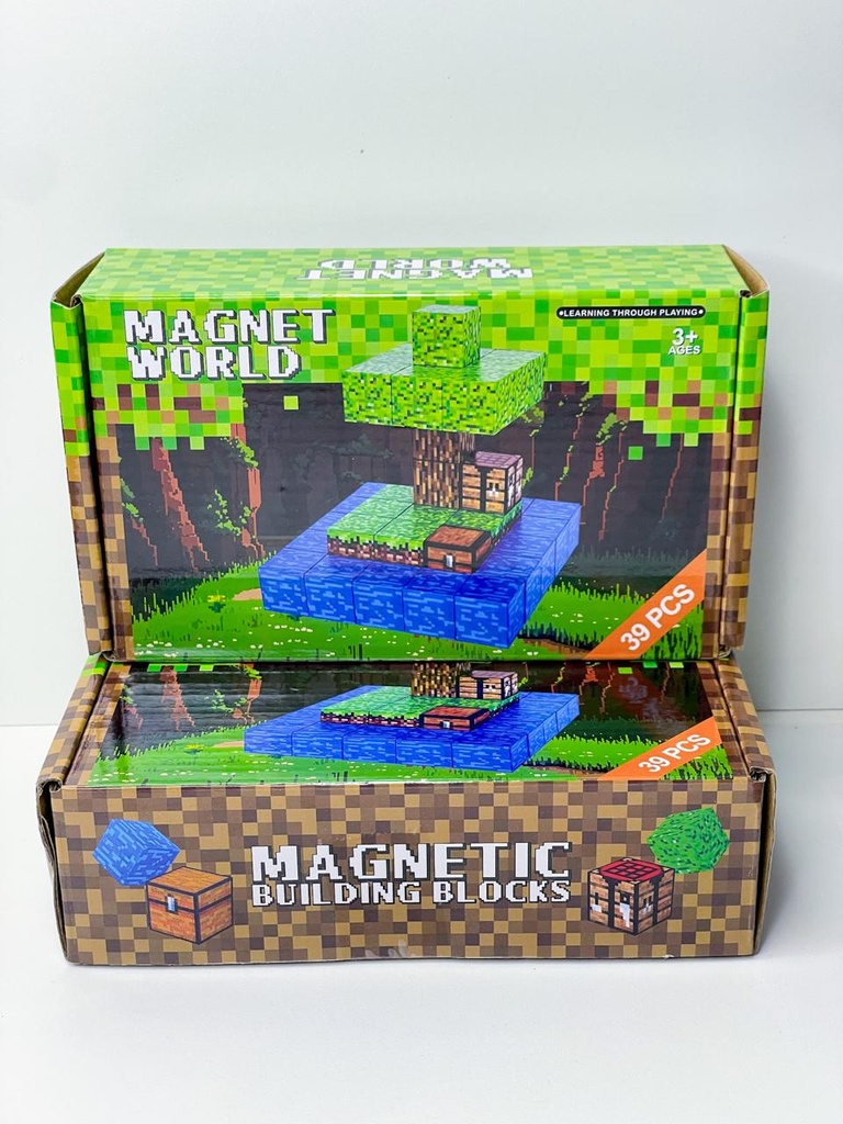 Cubos magnéticos para armar minecraft 39 pcs