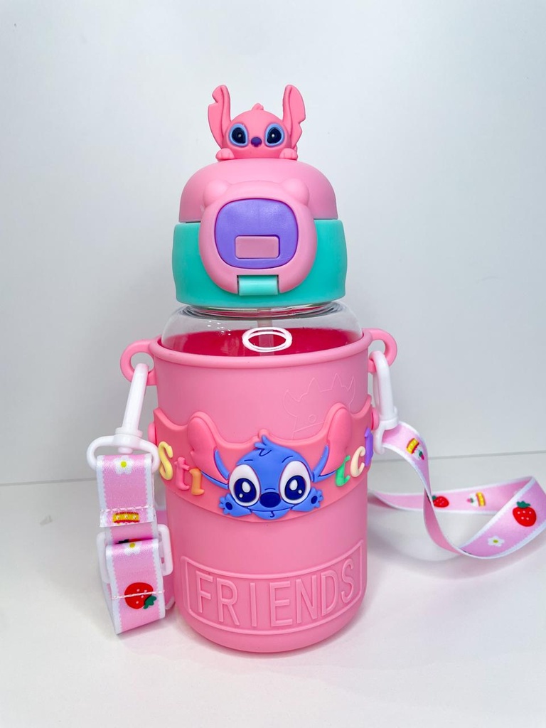 Botella con correa stitch y angela