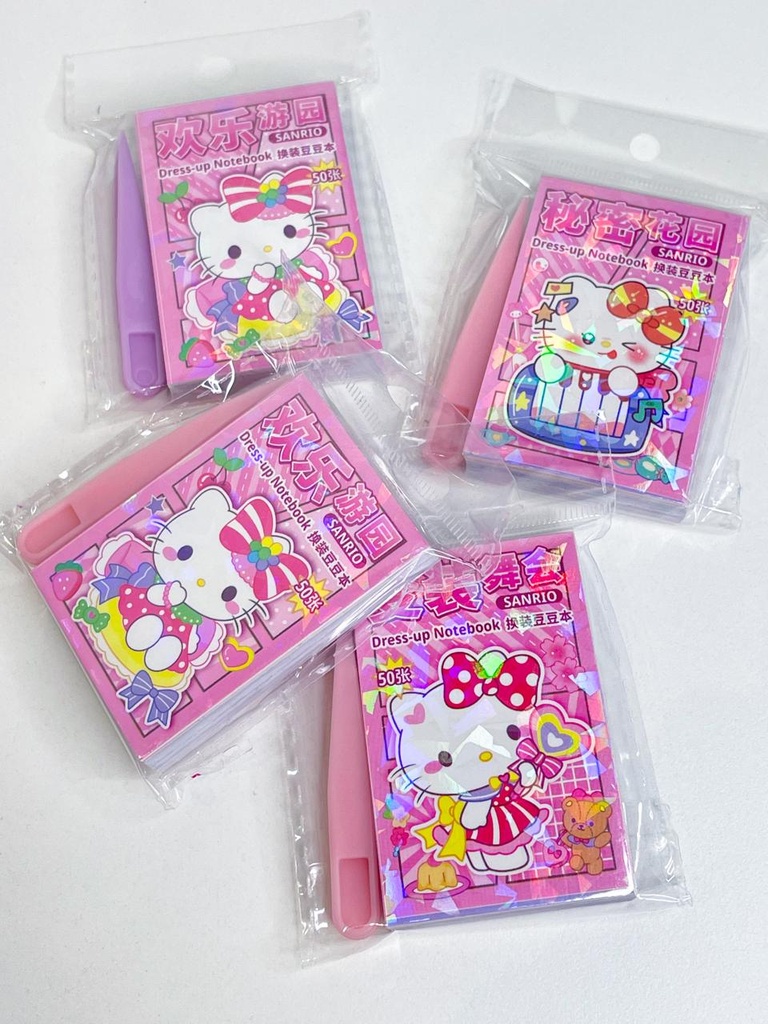 Mini libreta vestime con stickers