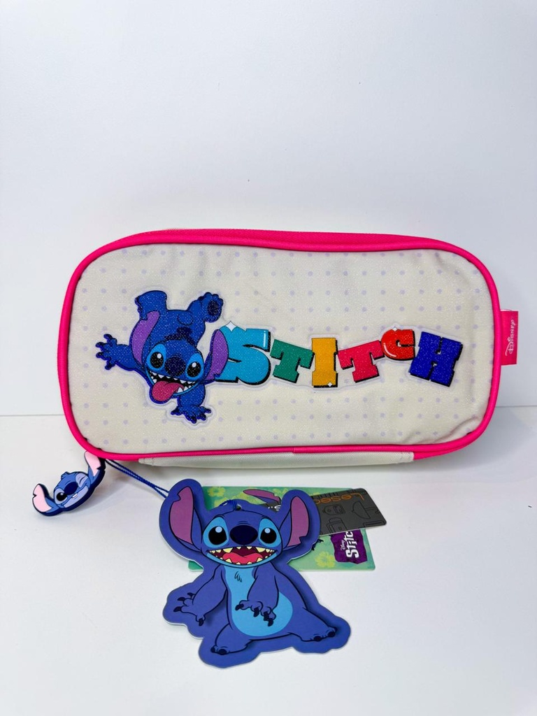 Cartuchera disney stitch con brillo