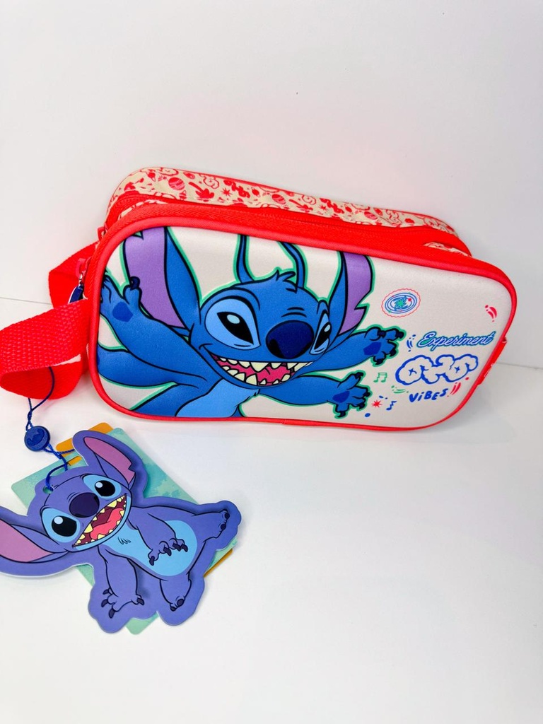 Cartuchera disney stitch dos cierres