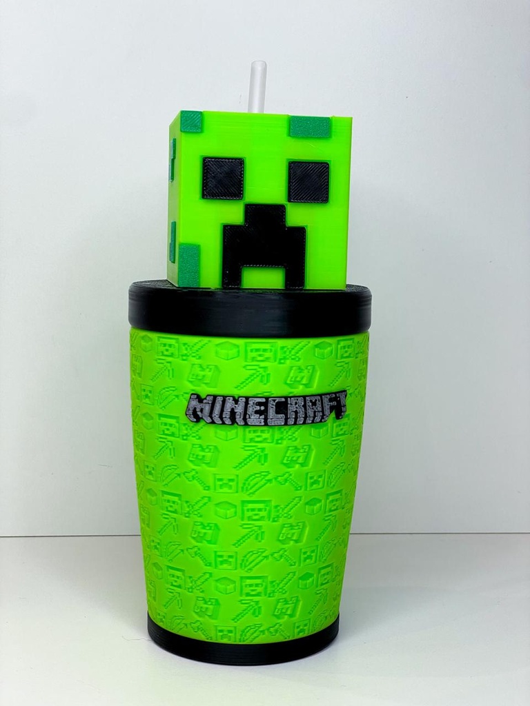 Vaso plastico minecraft 3D
