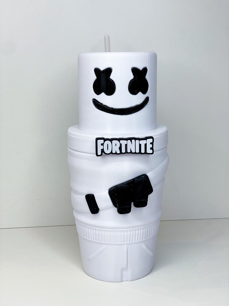Vaso plastico fortnite Marshmello 3D