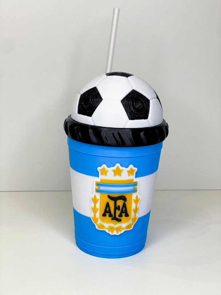 Vaso plastico argentina 3D