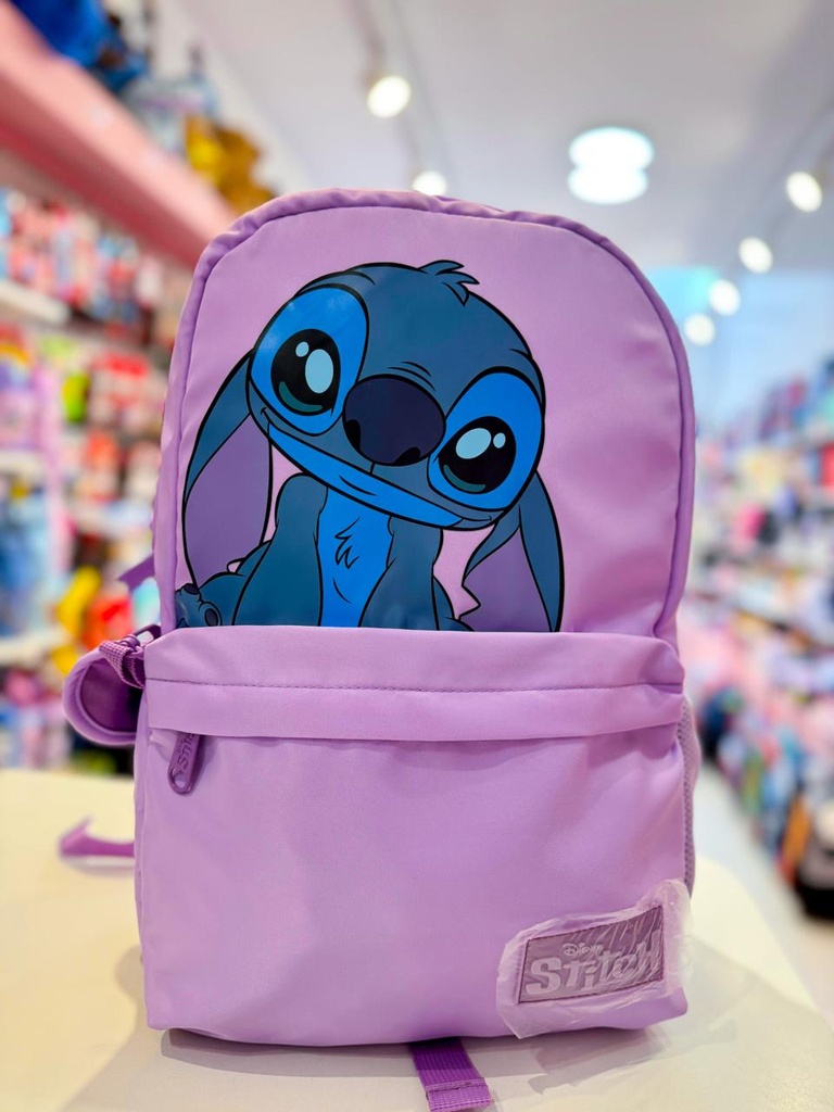 Mochila escolar disney stitch lilac 18"