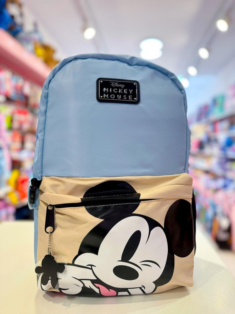 Mochila escolar disney mickey blue 18"