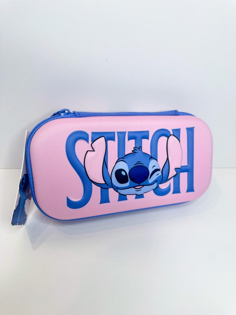 Cartuchera box Stitch rosa