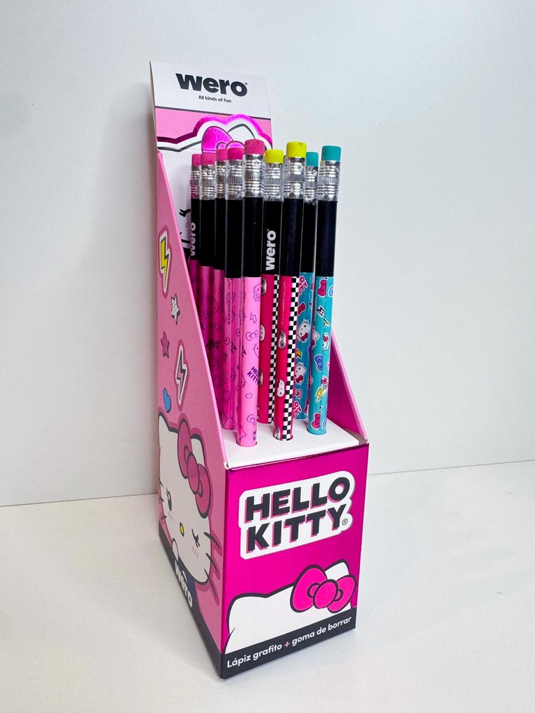 Lapiz negro + goma Kitty