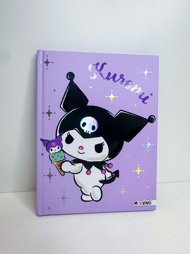 Cuaderno kuromi tapa dura 16x21