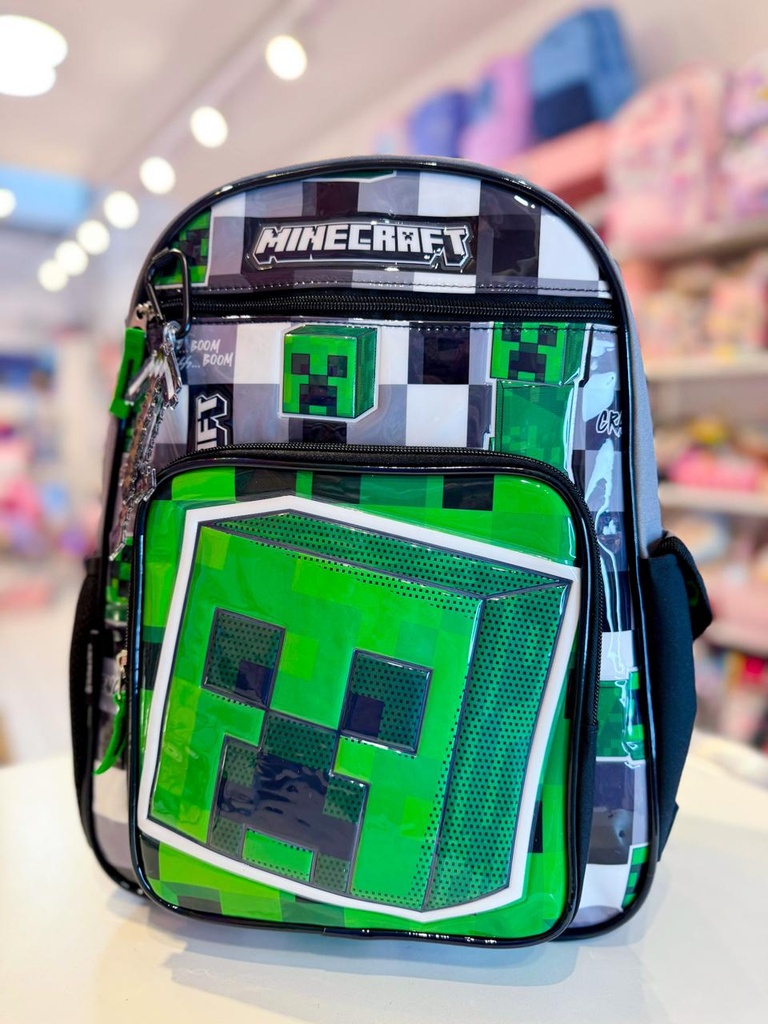 Mochila espalda escolar Minecraft 16''