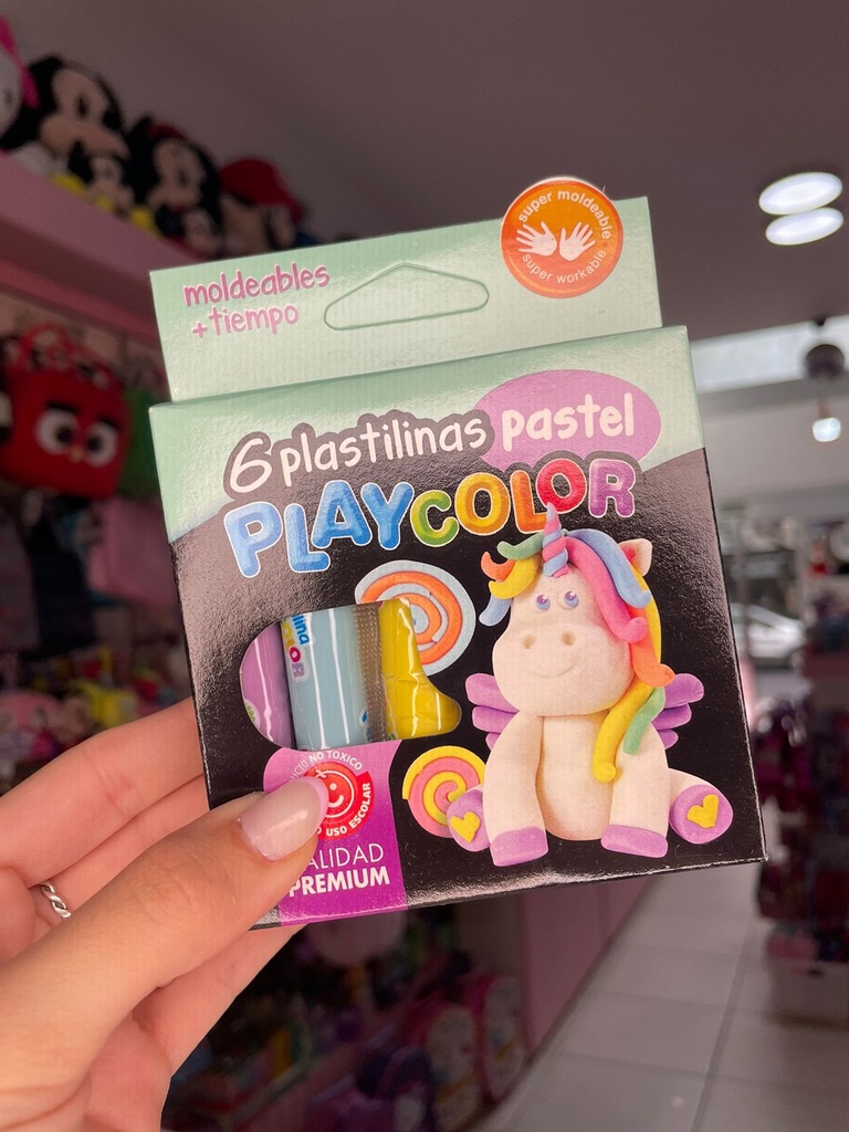 Plastilina pastel x6 playcolor