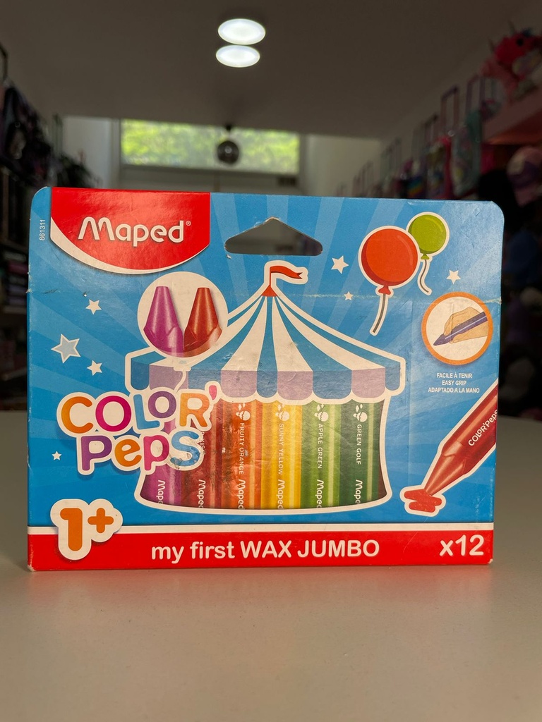 Crayones wax jumbo x12 maped