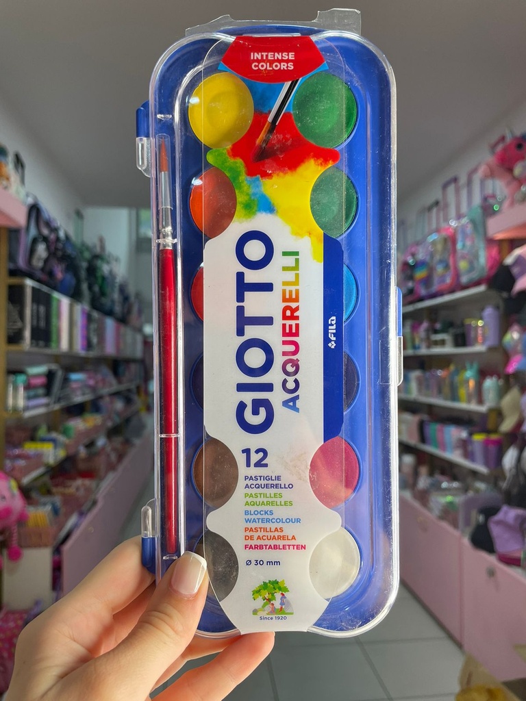 Acuarelas 12 colores giotto